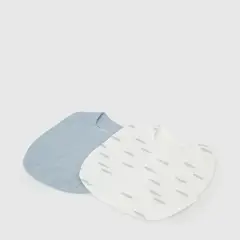 COLLOKY - Babero Bebé Niño Algodón Impermeable Azul