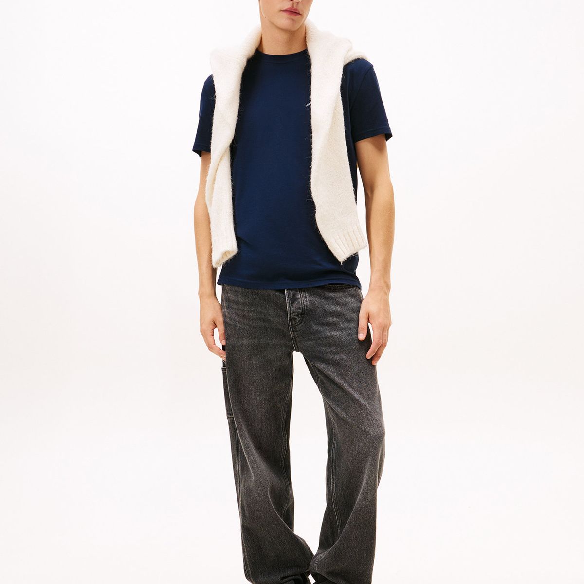 TOMMY HILFIGER - Polera Con Logo Signature Regular Fit Azul Tommy Jeans