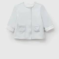 COLLOKY - Chaqueta Bebé Algodón Reversible Crema