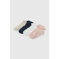 COLLOKY - Calcetin deportivo corto punto suave y resistente niña rosado 0/3M a 3/4A