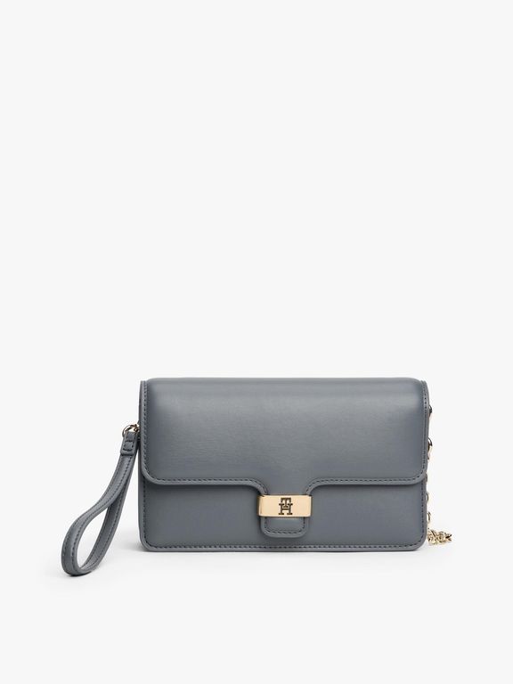 Cartera Heritage Con Monograma Th Gris Gris TALLA UNICA