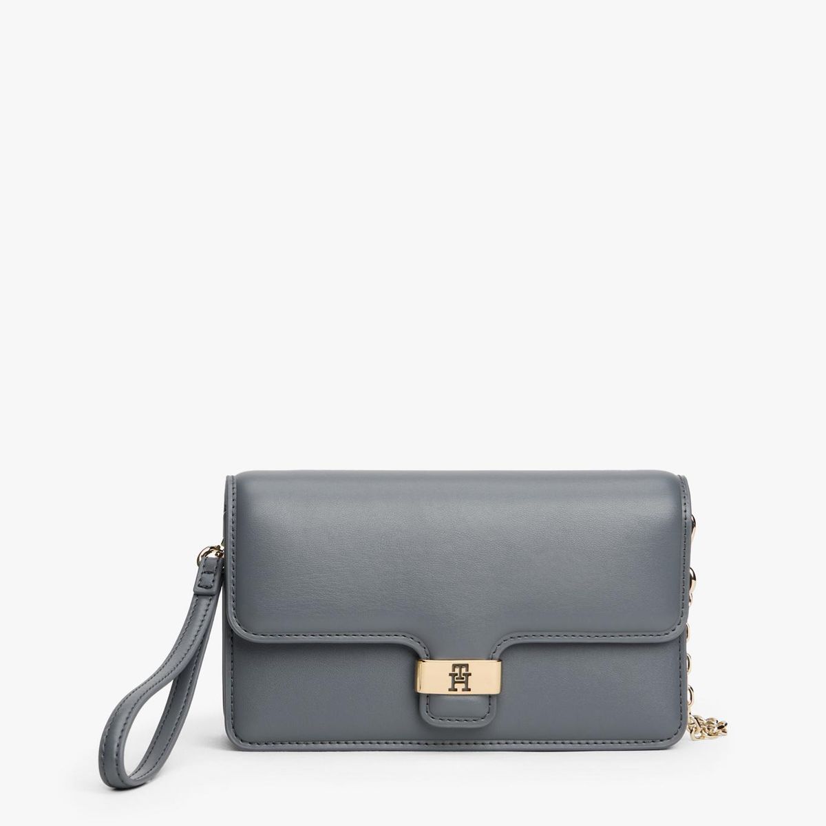 TOMMY HILFIGER - Cartera Heritage Con Monograma Th Gris Tommy Hilfiger