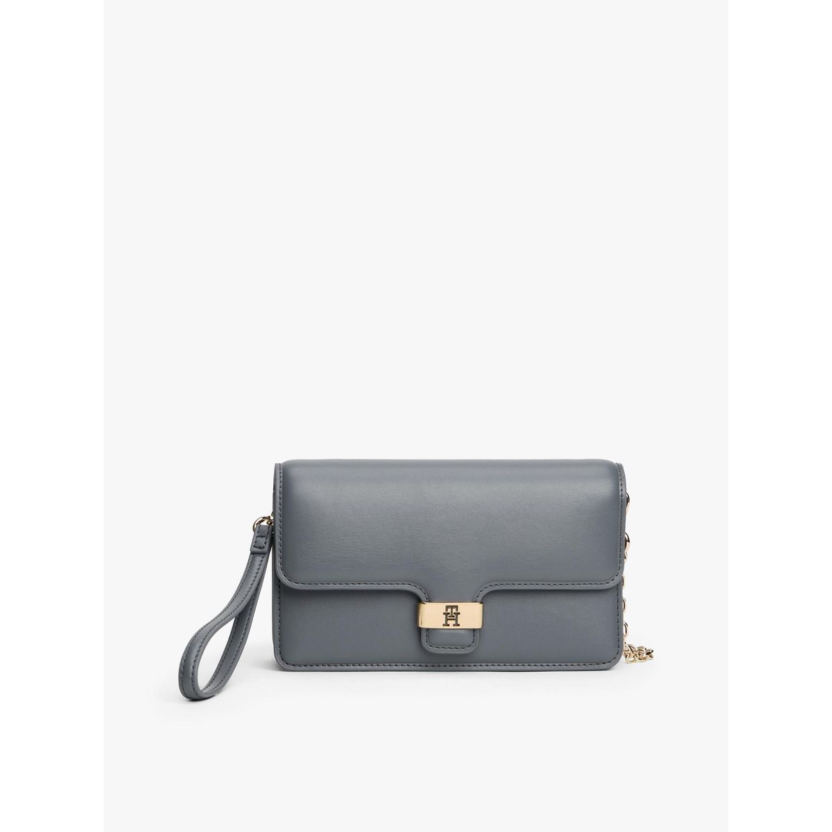 TOMMY HILFIGER - Cartera Heritage Con Monograma Th Gris Tommy Hilfiger