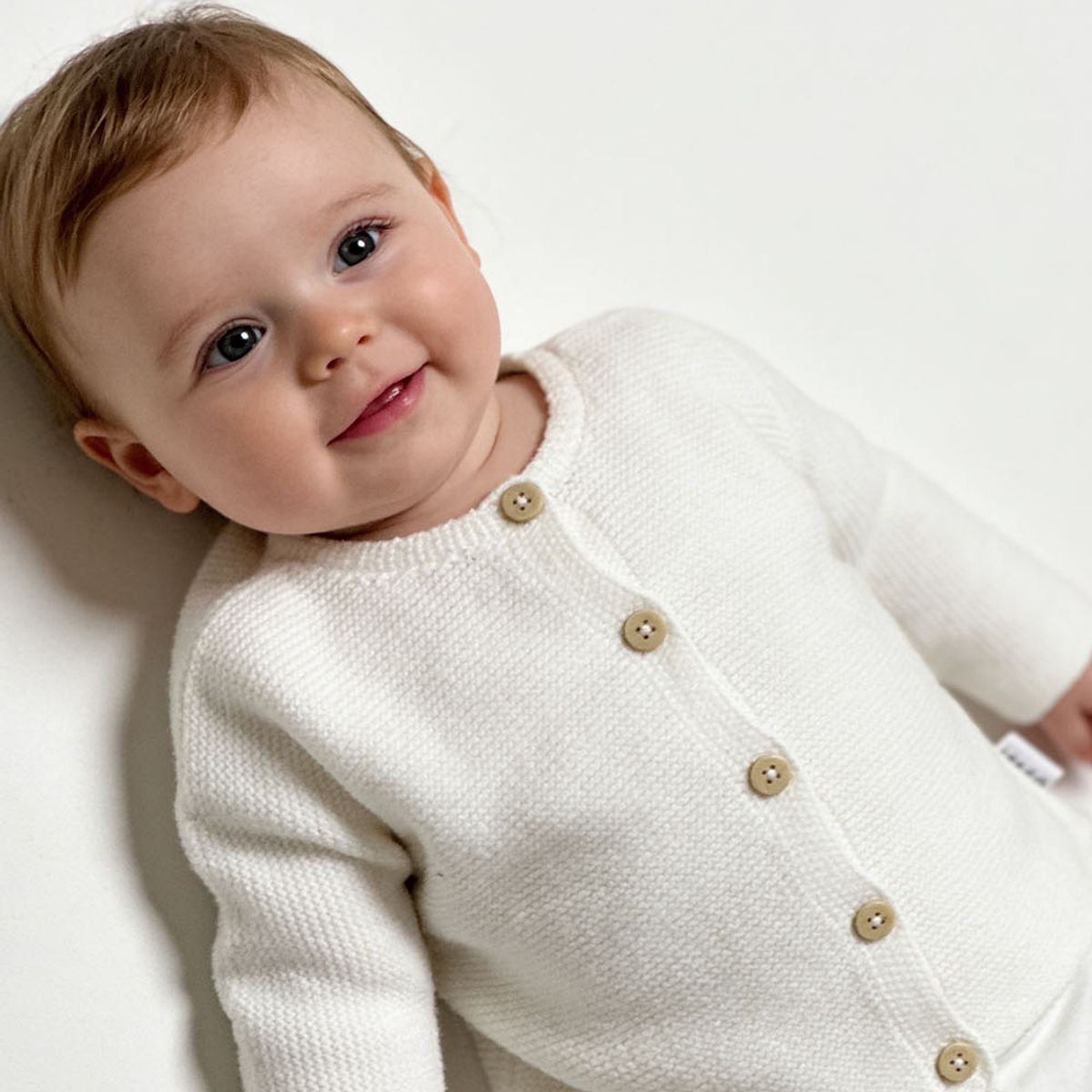 COLLOKY - Chaleco Tejido Blanco Unisex Rn a 6-9M