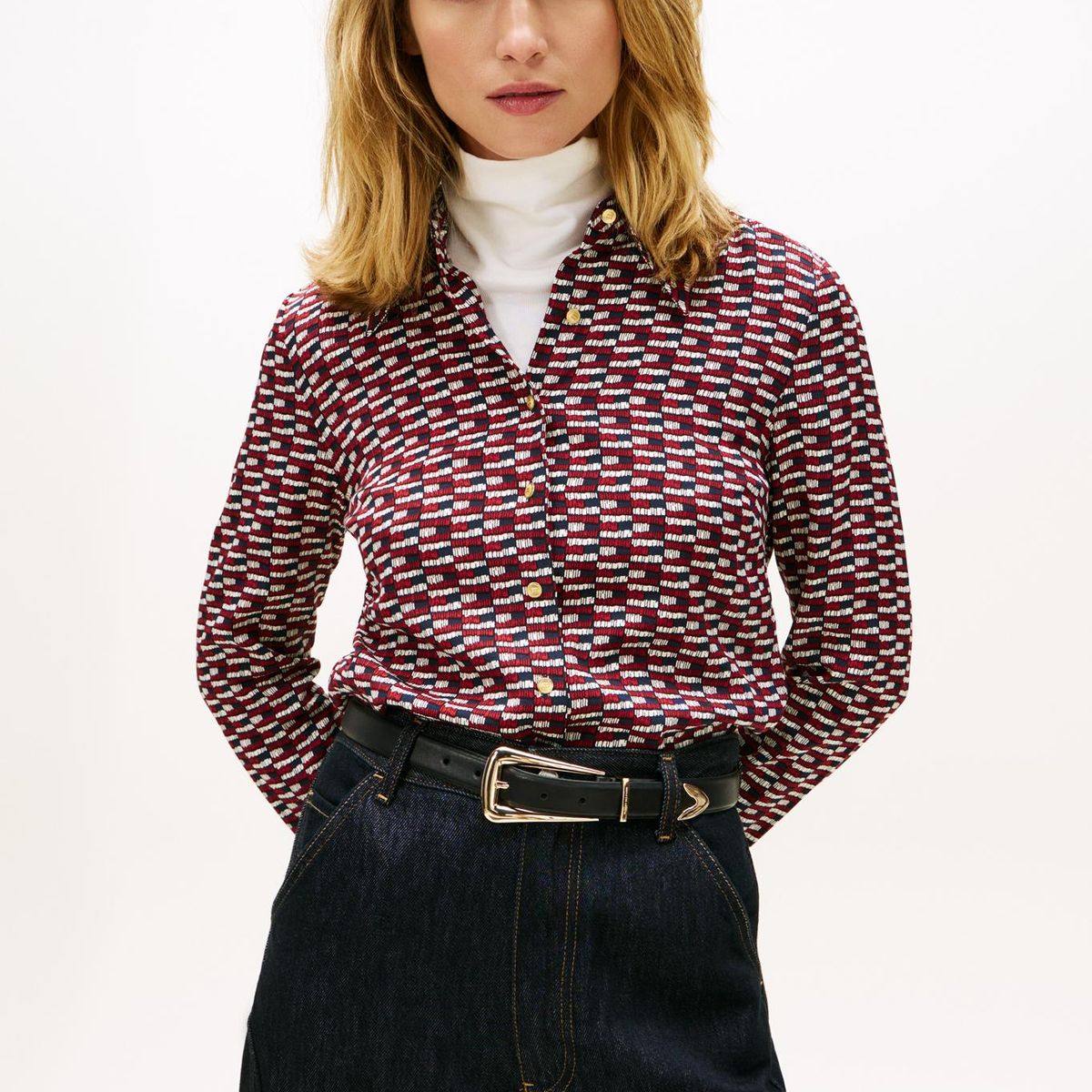 TOMMY HILFIGER - Camisa Twill Regular Fit Multicolor Tommy Hilfiger