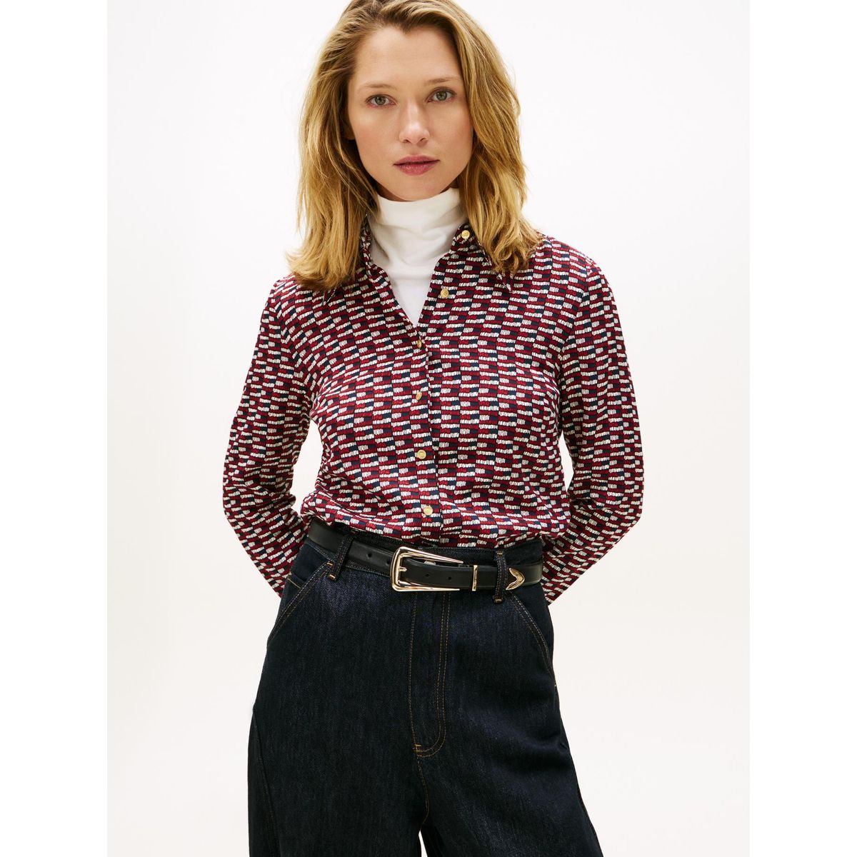 TOMMY HILFIGER - Camisa Twill Regular Fit Multicolor Tommy Hilfiger