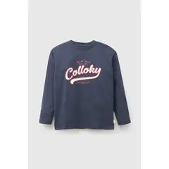 COLLOKY - Polera Azul Niño 3-4A a 12-13A