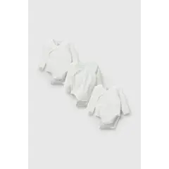 COLLOKY - Pack 3 Body Algodón Blanco Unisex 0M a 18/24M