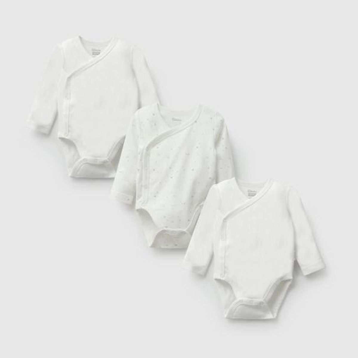 COLLOKY - Pack 3 Body Algodón Blanco Unisex 0M a 18/24M