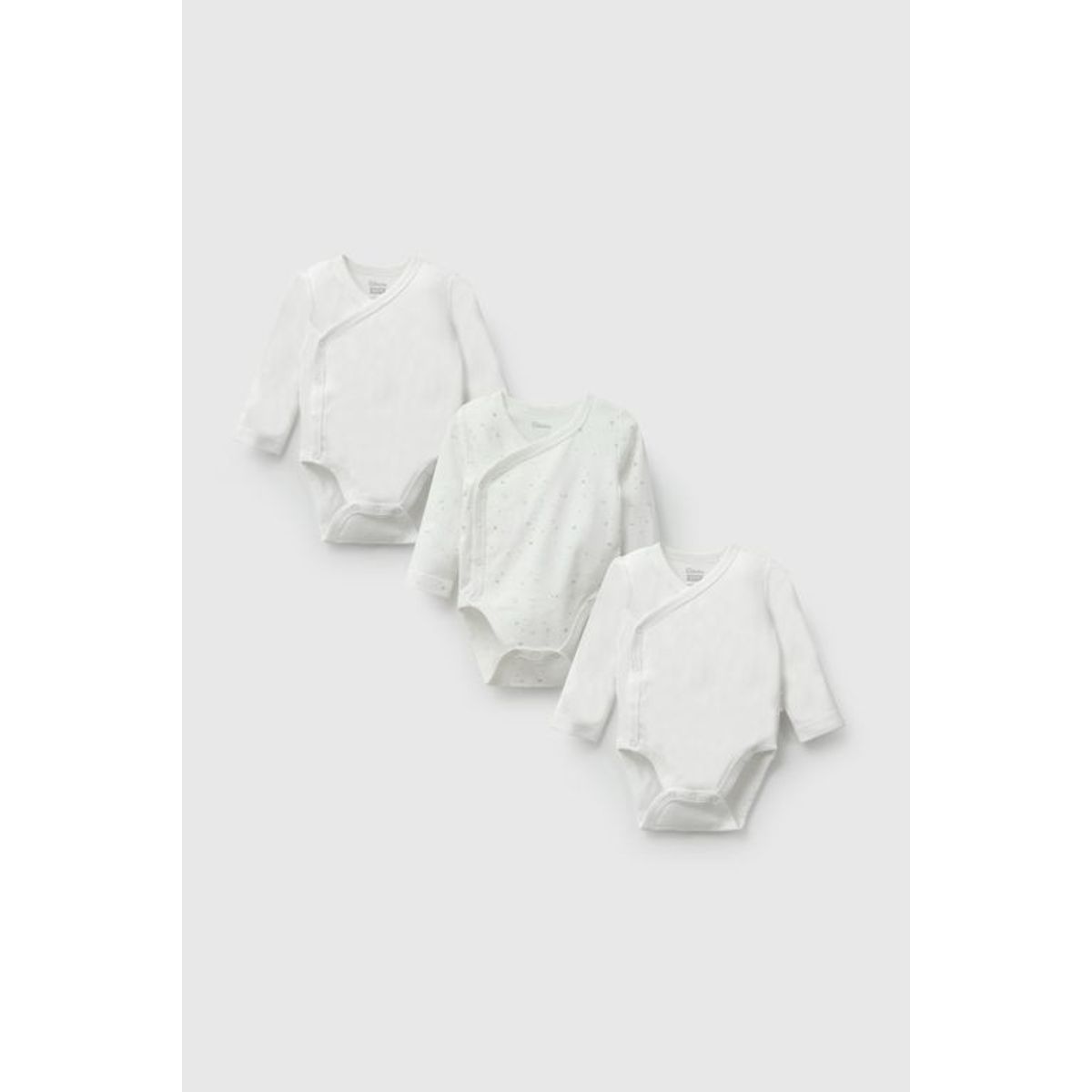 COLLOKY - Pack 3 Body Algodón Blanco Unisex 0M a 18/24M