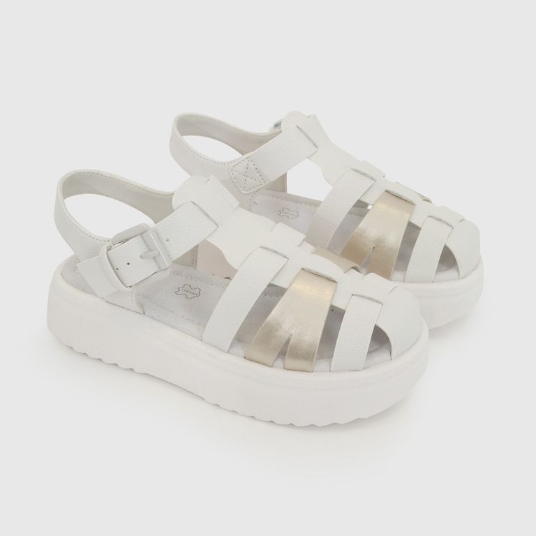 Sandalia Niña Franciscana Beige