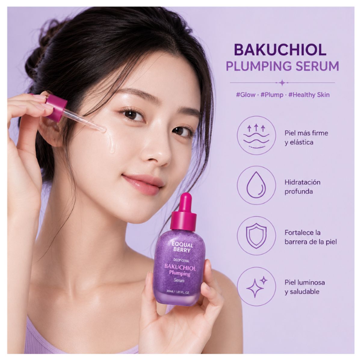 EQQUALBERRY - Serum Antiedad Bakuchiol Plumping Eqqualberry 30ml