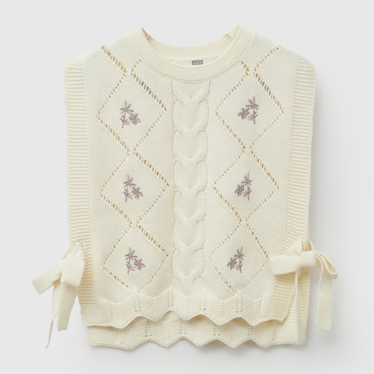 COLLOKY - Sweater Tejido Crema Niña 6-9M a 4-5A