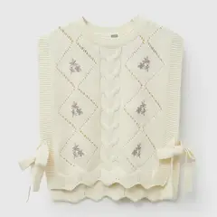 COLLOKY - Sweater tejido niña crema 6-9M a 4-5A