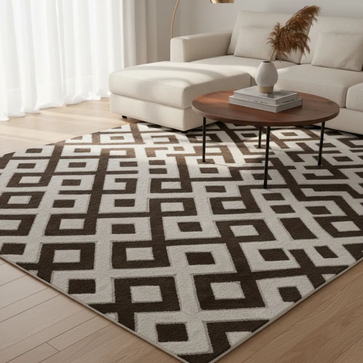 GENERICO - Alfombra Texturizada Lavable Living Y Dormitorio Moderna 160x200cm