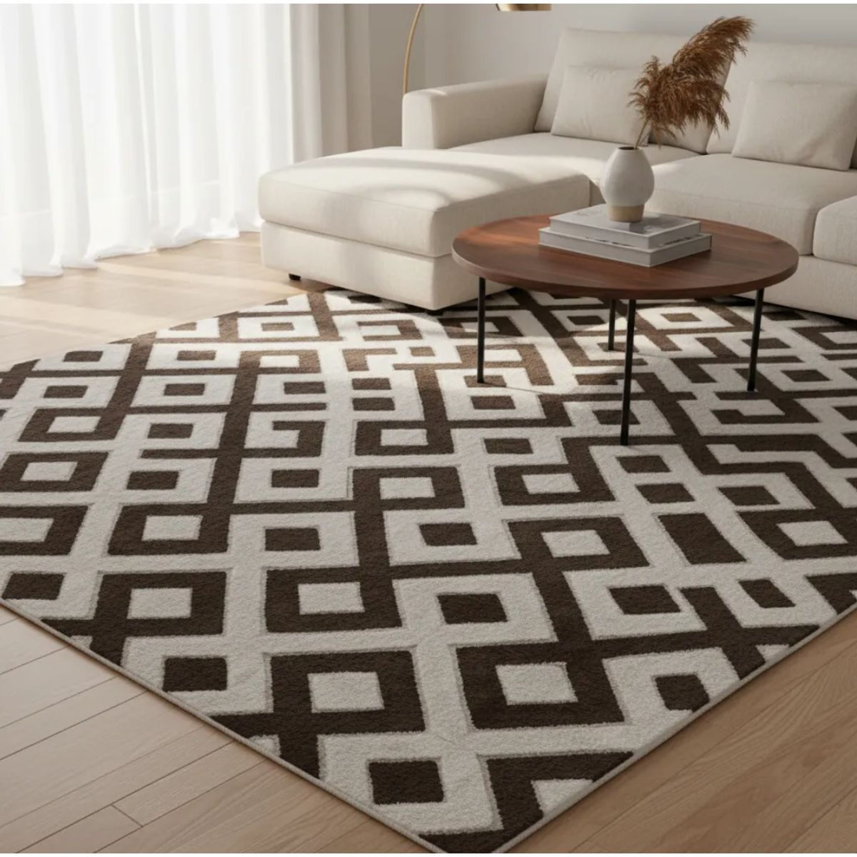 GENERICO - Alfombra Texturizada Lavable Living Y Dormitorio Moderna 160x200cm
