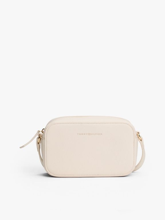 Cartera Bandolera Con Logo Metalizado Beige Beige TALLA UNICA