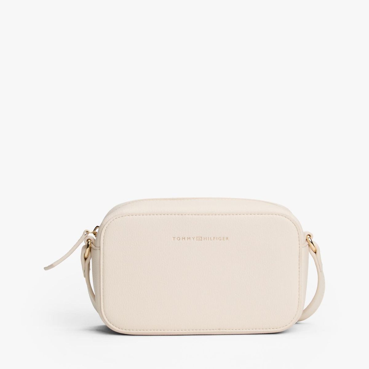 TOMMY HILFIGER - Cartera Bandolera Con Logo Metalizado Beige Tommy Hilfiger