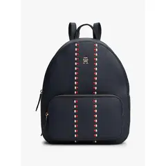 TOMMY HILFIGER - Mochila Con Cinta Tonal Distintiva Azul