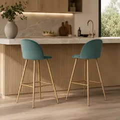 RELAN - Pack x2 Piso Devon Con Respaldo y Apoyapiés Color Verde