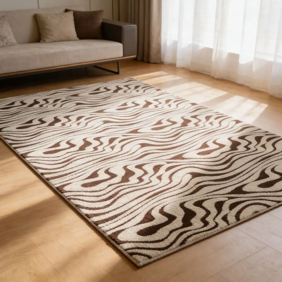 GENERICO - Alfombra Texturizada Lavable Living Y Dormitorio Moderna 160x200cm