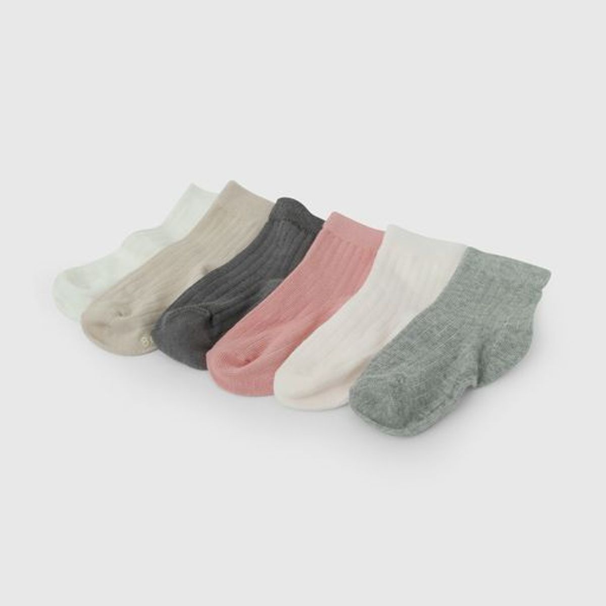 COLLOKY - Pack 6 Calcetin Deportivo Punto Suave Y Resistente Multicolor Niña 0/3M a 3/4A