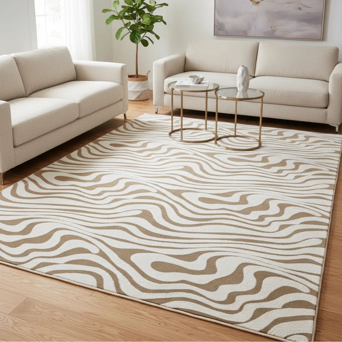 GENERICO - Alfombra Texturizada Lavable Living Y Dormitorio Moderna 160x200cm
