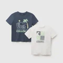 COLLOKY - Polera bipack surf niño multicolor 3-4A a 12-13A