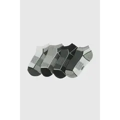 COLLOKY - Pack 4 Calcetin Trainee Punto Suave Y Resistente Negro Niño 3/4A a 9/12A