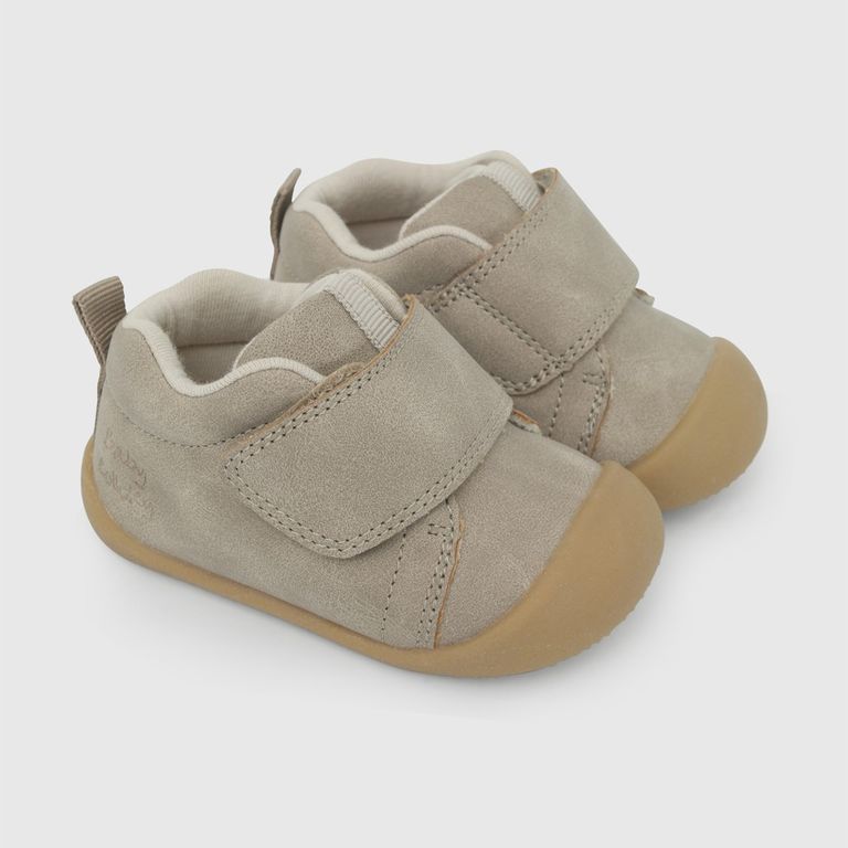 Zapato Bebé Niño Velcro Café
