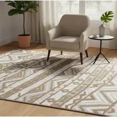 GENERICO - Alfombra Texturizada Lavable Living Y Dormitorio Moderna 160x200cm