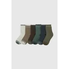 COLLOKY - Pack 6 Calcetin 3/4 Rayas Multicolor Niño 3/4A a 9/12A