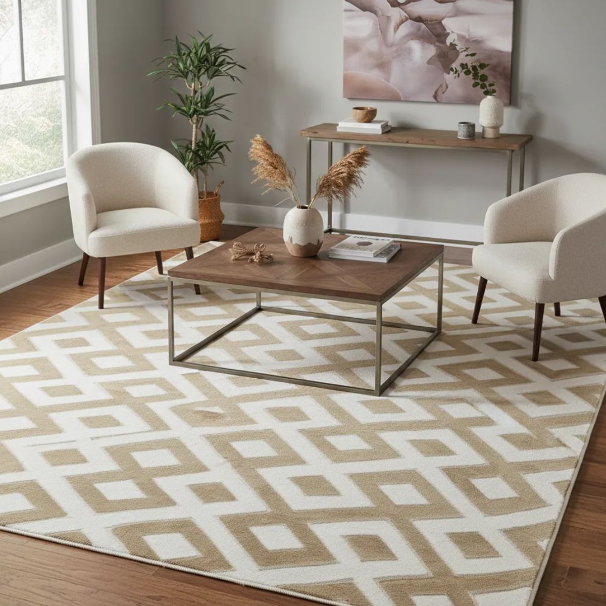 GENERICO - Alfombra Texturizada Lavable Living Y Dormitorio Moderna 160x200cm