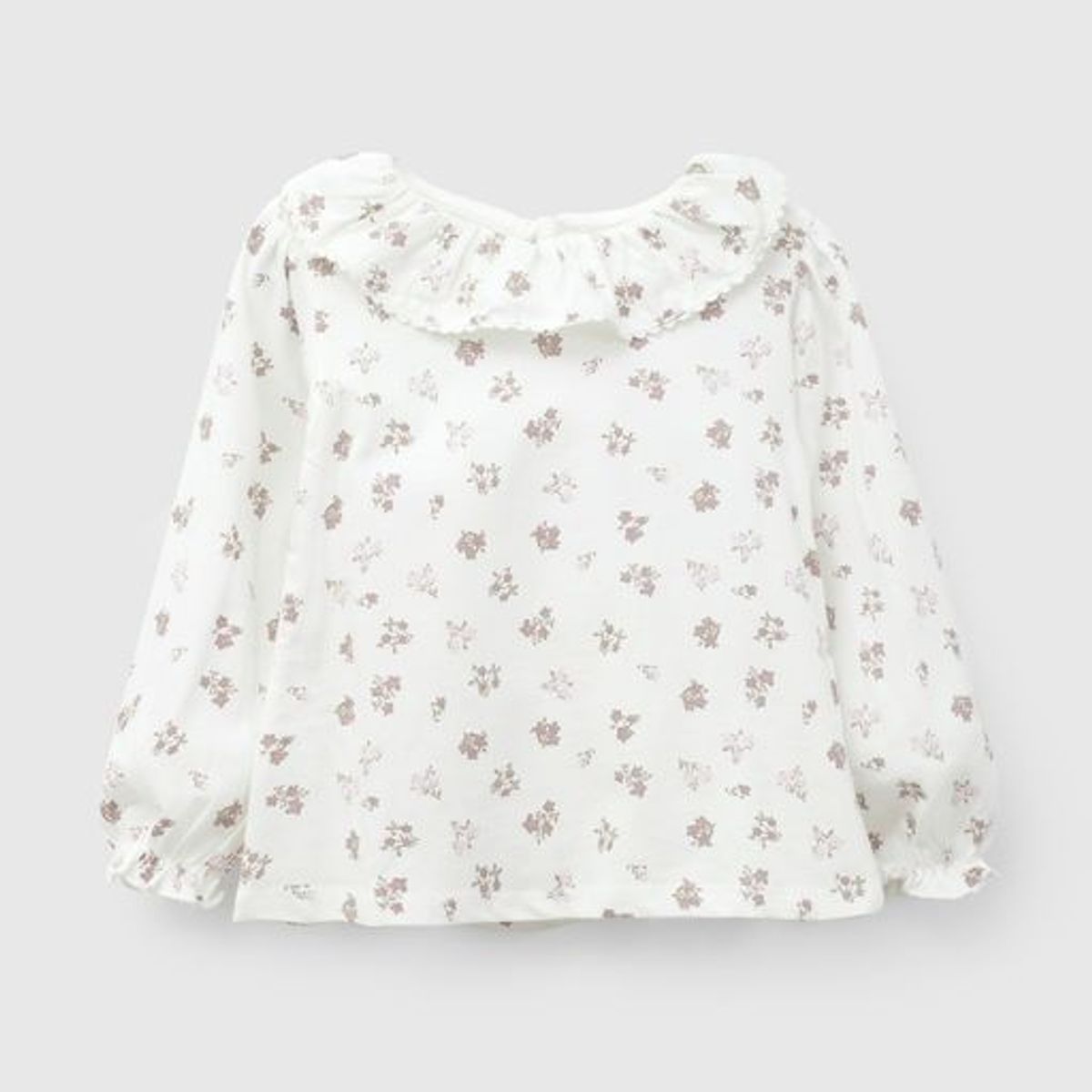 COLLOKY - Polera Vuelos Flores Blanco Niña 6-9M a 4-5A