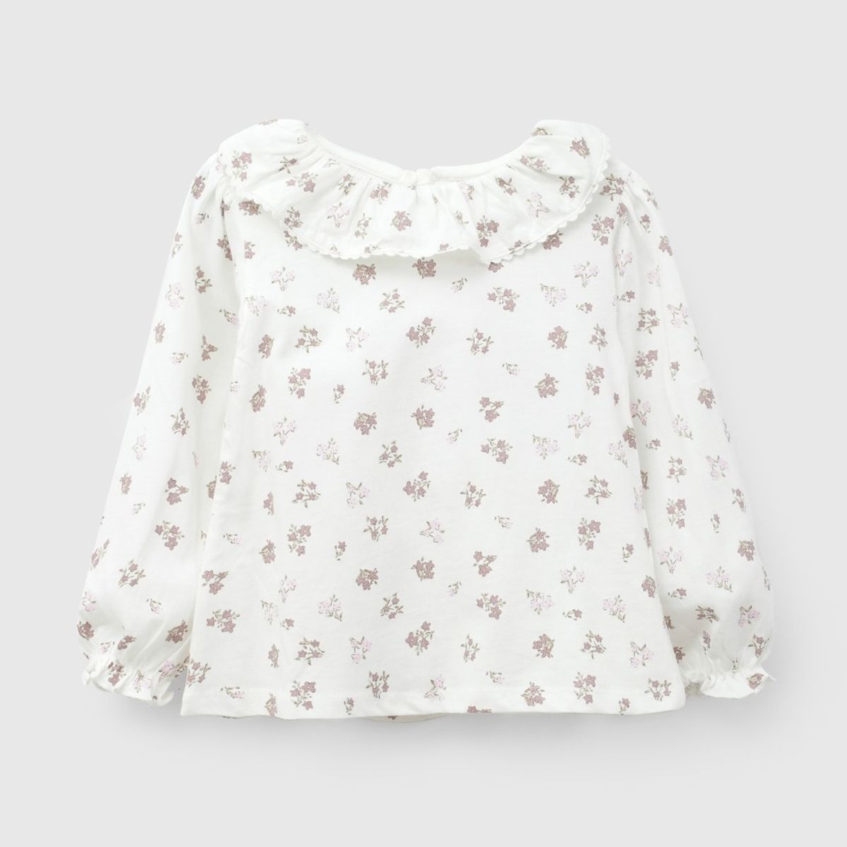 COLLOKY - Polera Vuelos Flores Blanco Niña 6-9M a 4-5A