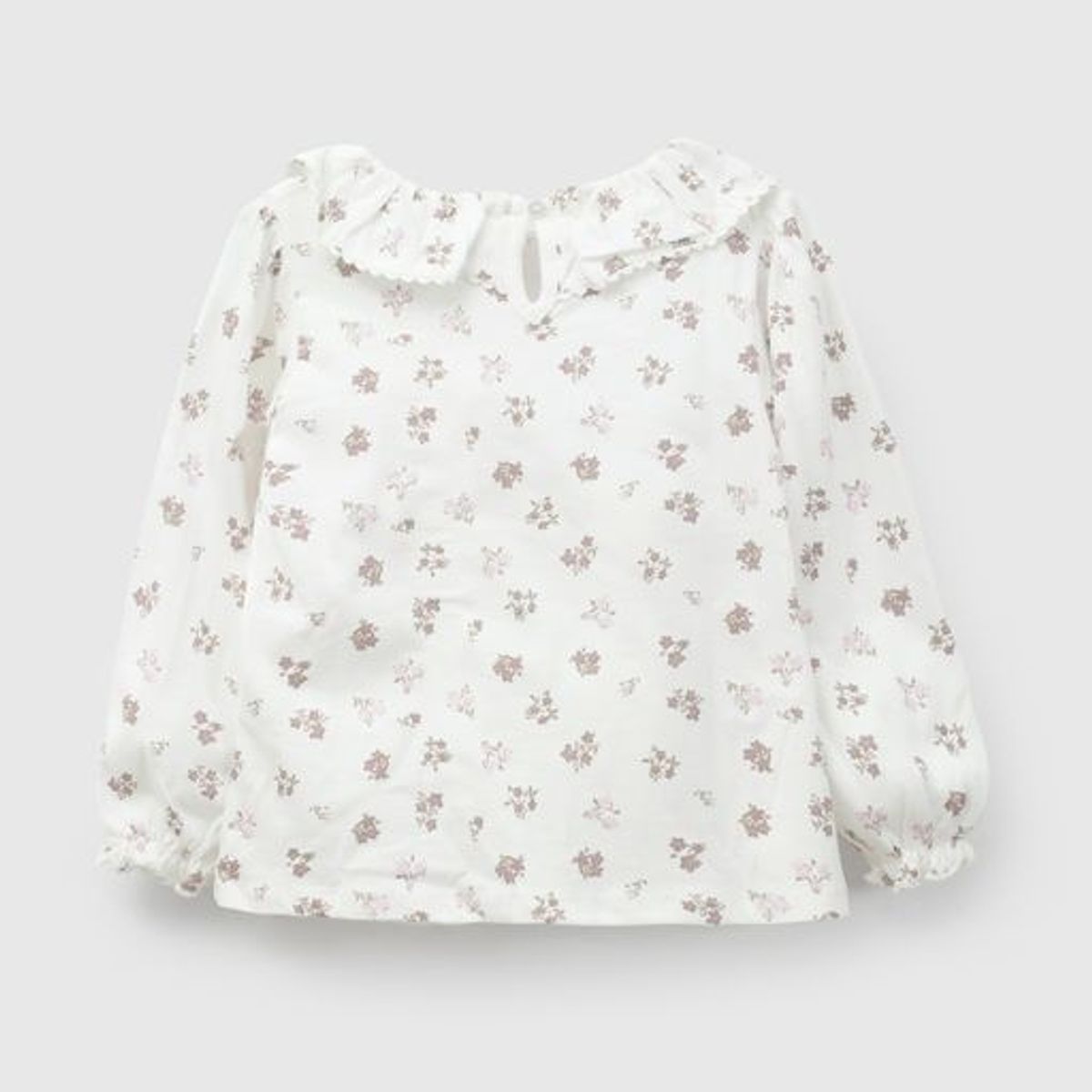 COLLOKY - Polera Vuelos Flores Blanco Niña 6-9M a 4-5A