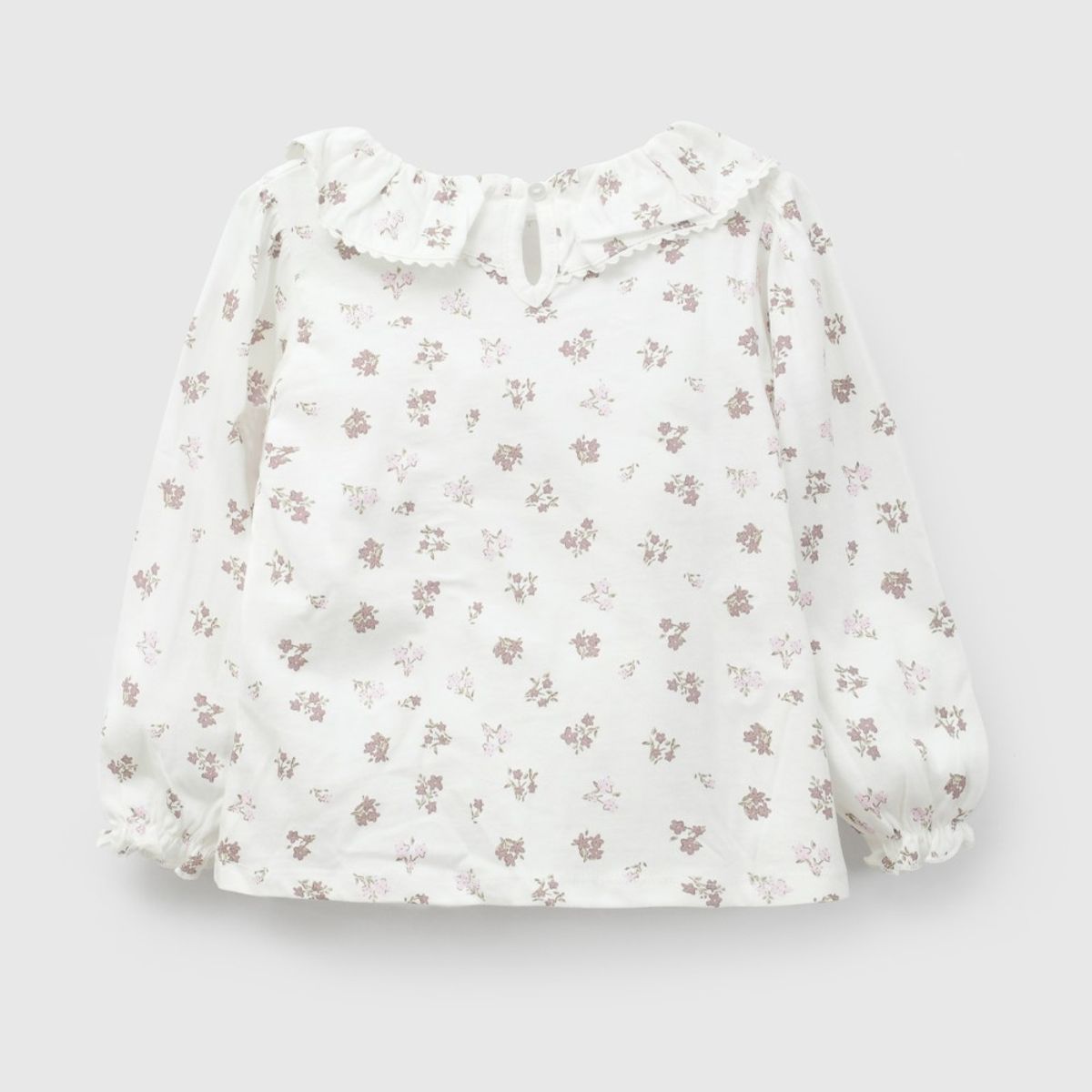 COLLOKY - Polera Vuelos Flores Blanco Niña 6-9M a 4-5A