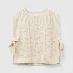 COLLOKY - Sweater tejido niña crema 3-4A a 12-13A