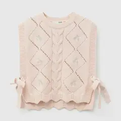 COLLOKY - Sweater tejido niña rosa viejo 6-9M a 4-5A