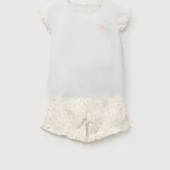 COLLOKY - Pijama vuelos niña algodón beige 2A a 12A