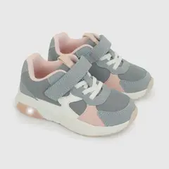 COLLOKY - Zapatilla con luces niña celeste 21-27