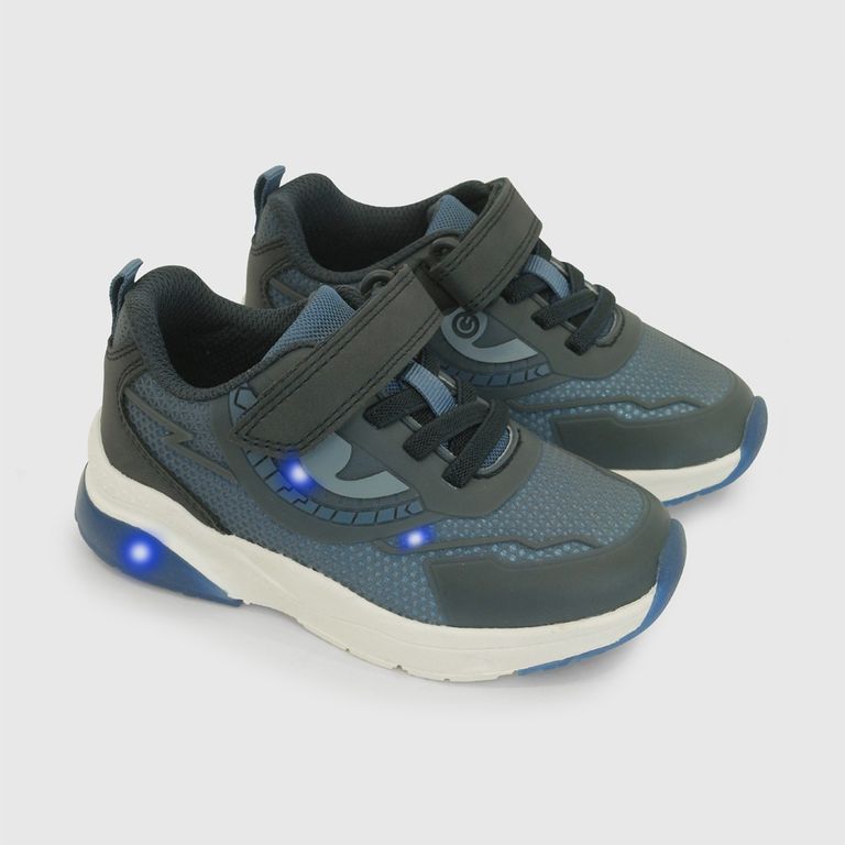 Zapatilla con luces niño caminante azul 21-27