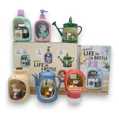 GENERICO - 1 Figura Al Azar Snoopy Peanuts Coleccionable Life In A Bottle