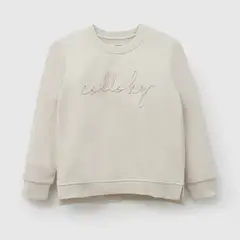 COLLOKY - Poleron polycotton niña beige 3-4A a 12-13A