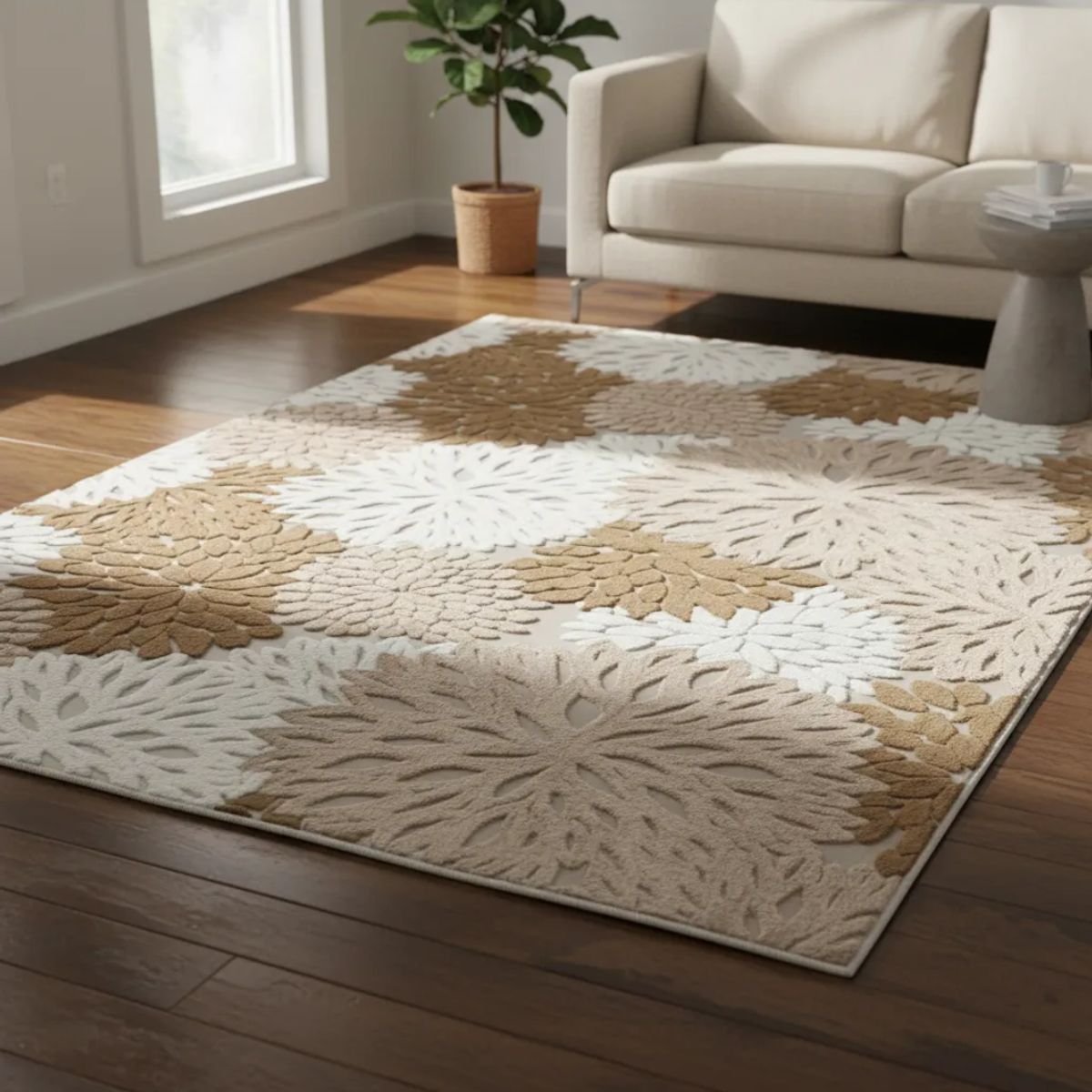 GENERICO - Alfombra Texturizada Lavable Living Y Dormitorio Moderna 160x200cm