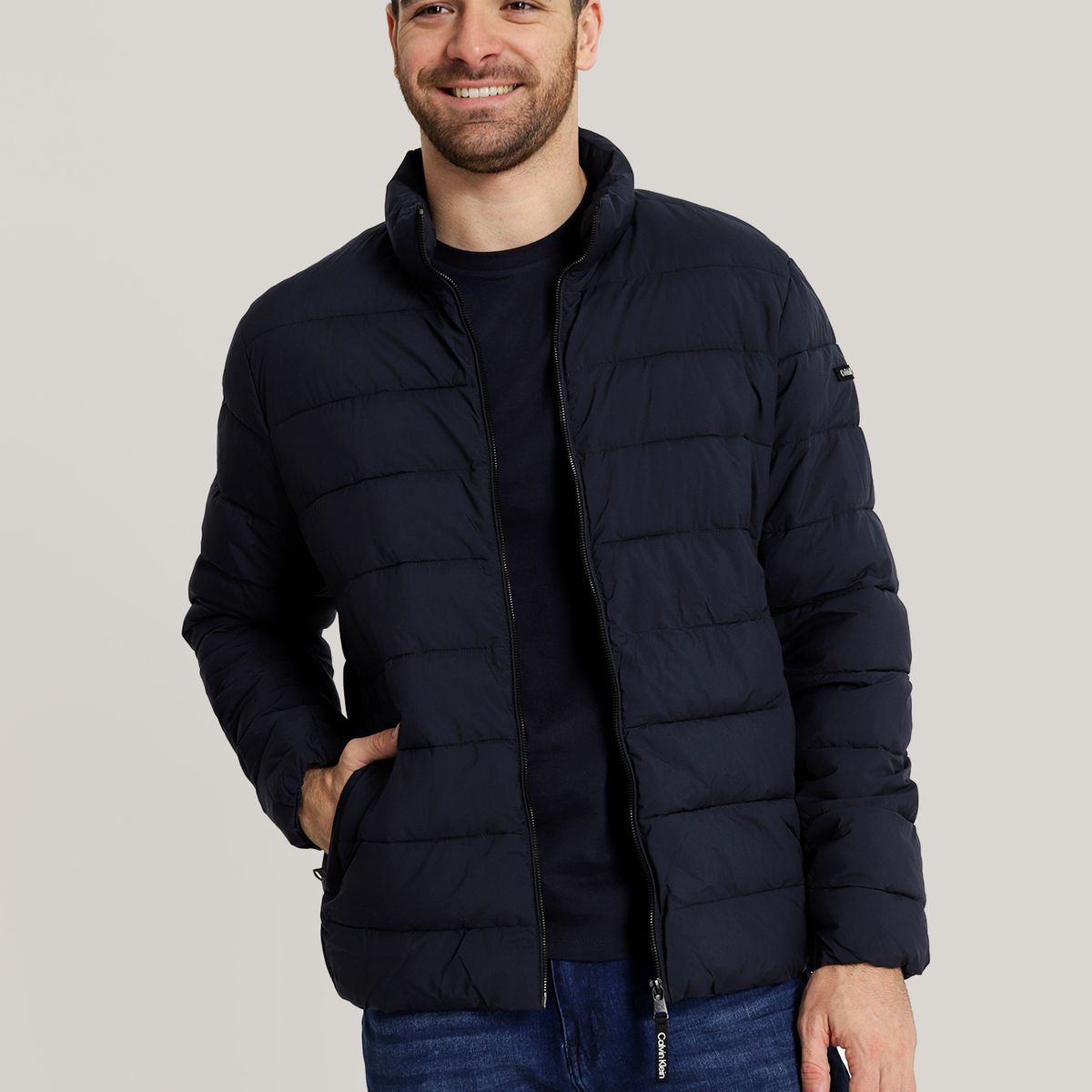 CALVIN KLEIN - Parka Stretch Pufer Azul Calvin Klein