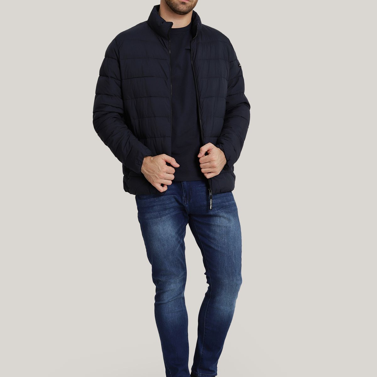 CALVIN KLEIN - Parka Stretch Pufer Azul Calvin Klein