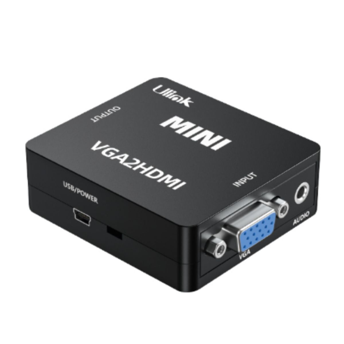 ULINK - Adaptador Conversor VGA a HDMI Con Audio Jack 3.5mm Ulink