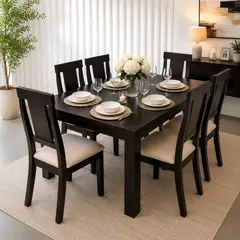 HS HEIM STORE - Comedor 6 Sillas Munich Color Chocolate