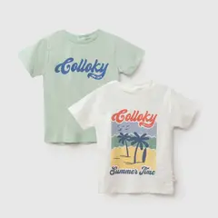 COLLOKY - Polera bipack beach niño multicolor 6-9M a 4-5A